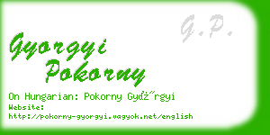 gyorgyi pokorny business card